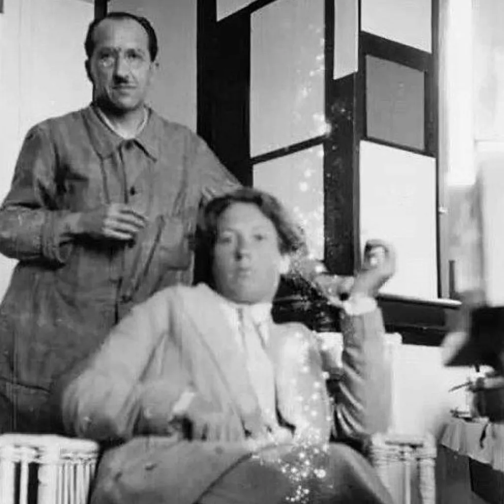 brugman en mondriaan in atelier