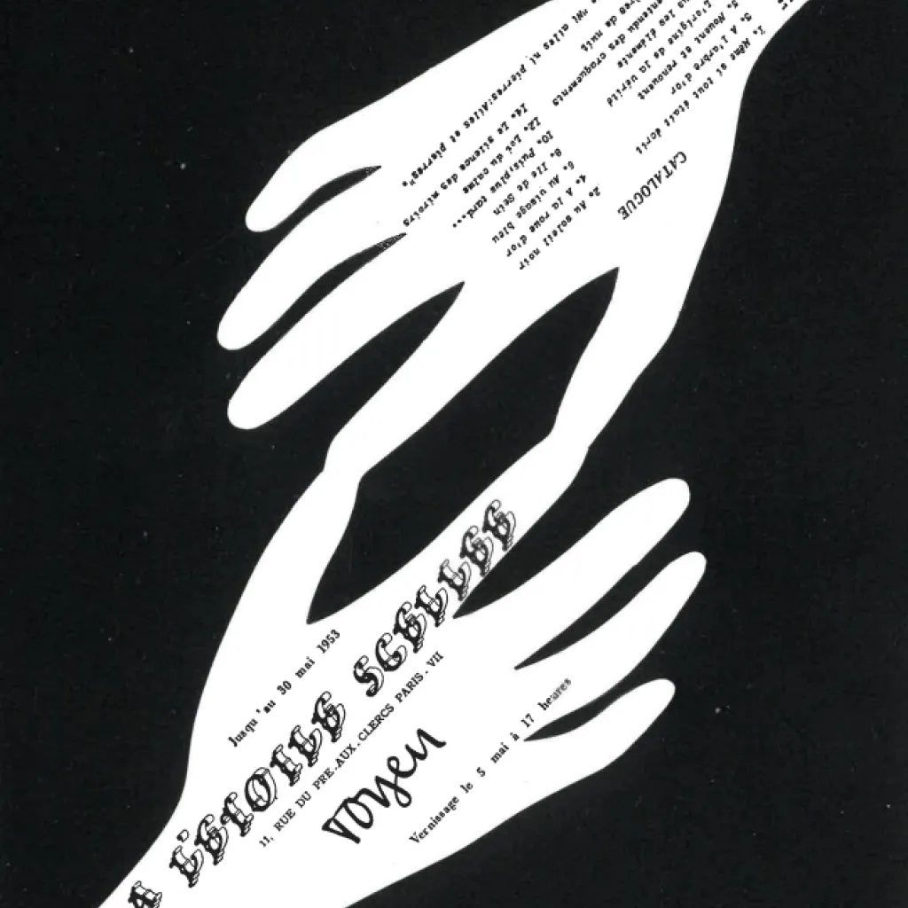 Catalogus van Toyens solotentoonstelling in de galerie À L'Étoile Scellée, 1953, Parijs. Uit: J. Claverie, cat. exh. Styrsky, Toyen, Heisler, Parijs (Centre Georges Pompidou) 1982 
