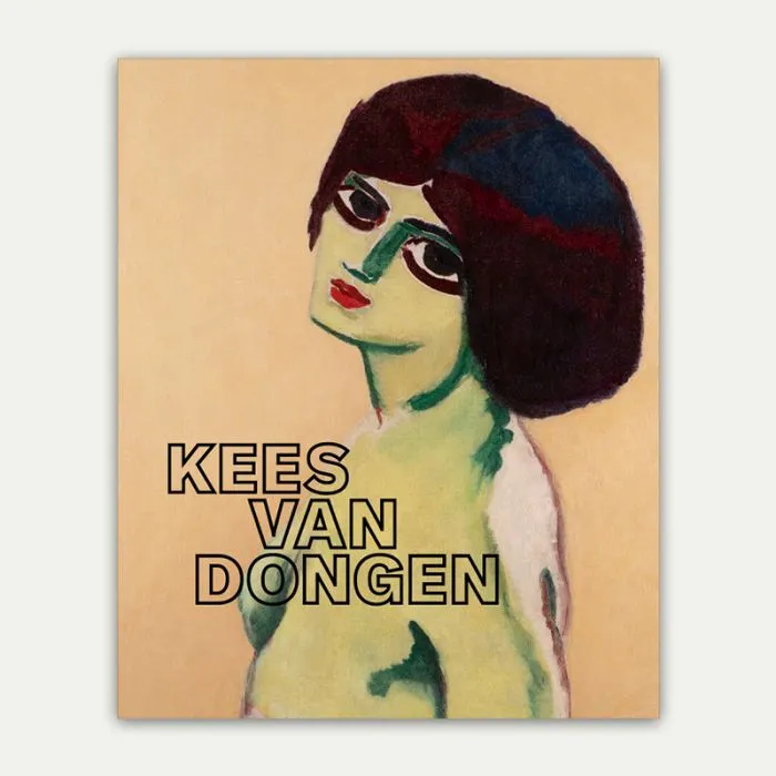 Boekcover met de titel Kees van Dongen, met daarop zijn schilderij Twee ogen, waarin een naaktportret van een vrouw centraal staat.