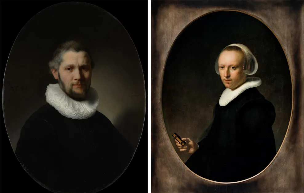 Rembrandts Portret van een 40-jarige man en Portret van een 39-jarige vrouw 