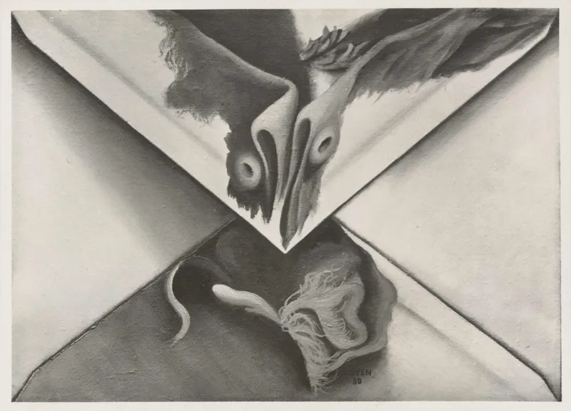 Zwart-wit foto van Toyen, Même si tout était écrit, 1950, collectie RKD