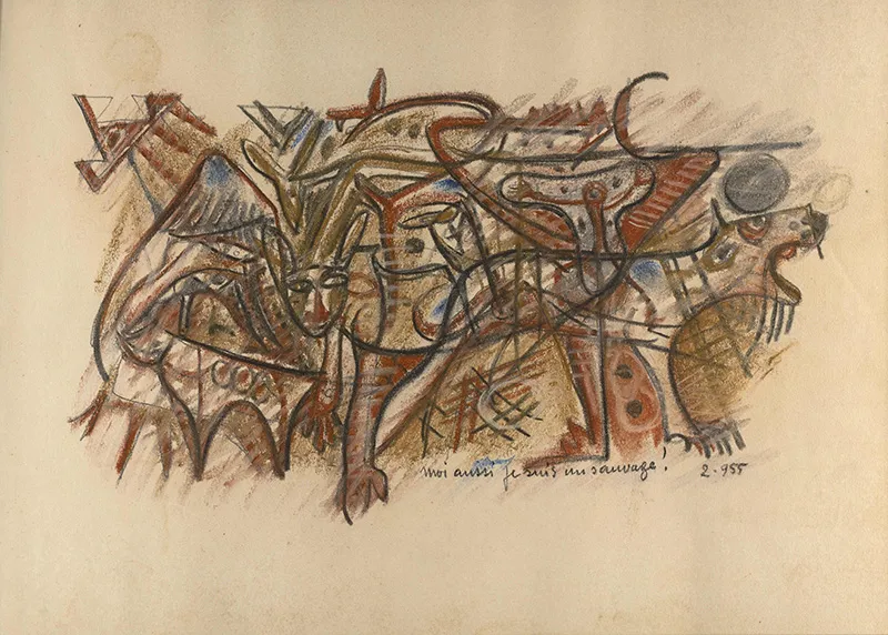 Fred Carasso, Moi Aussi je suis un sauvage!, begin jaren vijftig, collectie RKD