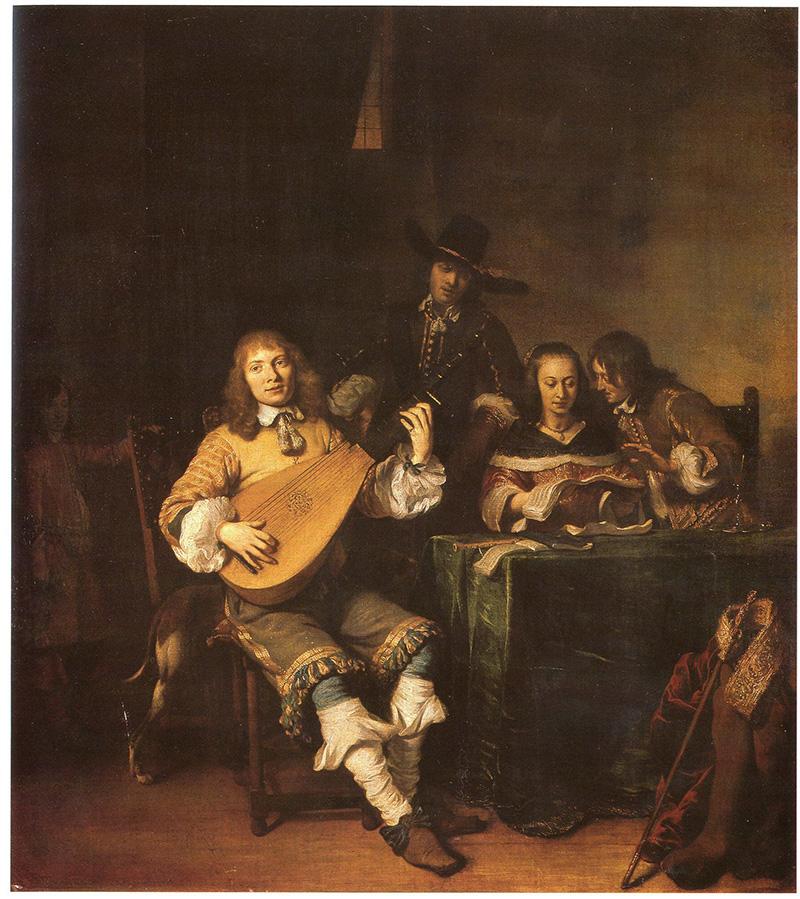 schilderij getiteld musicerend gezelschap door gerbrand van den eeckhout