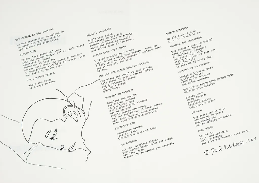 art & project bulletin 151 met tekst en tekeningen van kunstenaar david robilliard