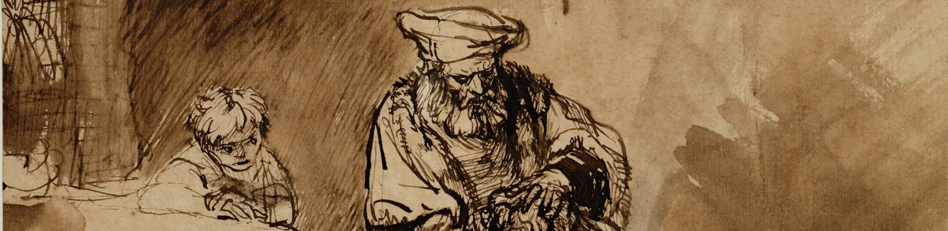 detail van Rembrandt, De terugkeer van de verloren zoon